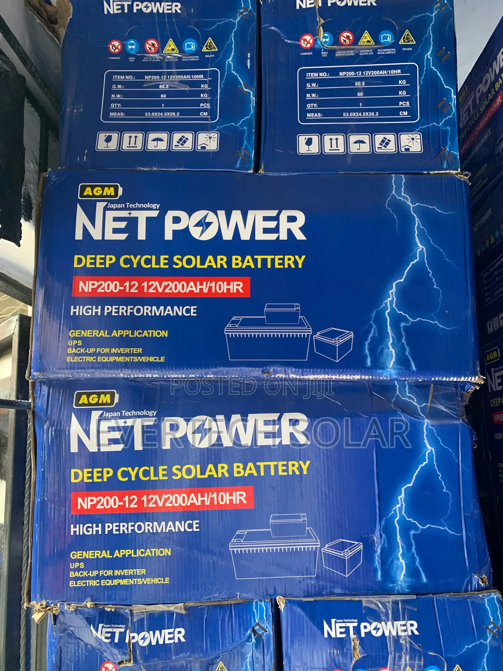 Netpower 200ahms Dry Cell Gel Battery 12v