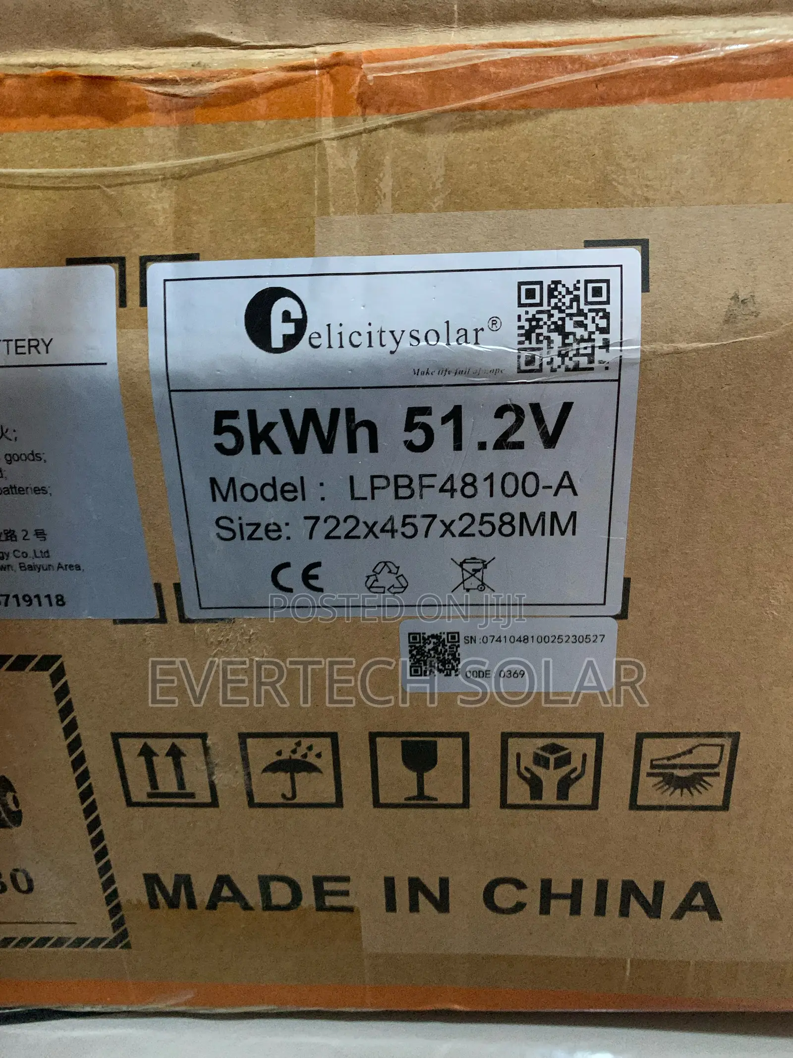5kwhs Felicity Lithium Ion Phosphate Battery 48v