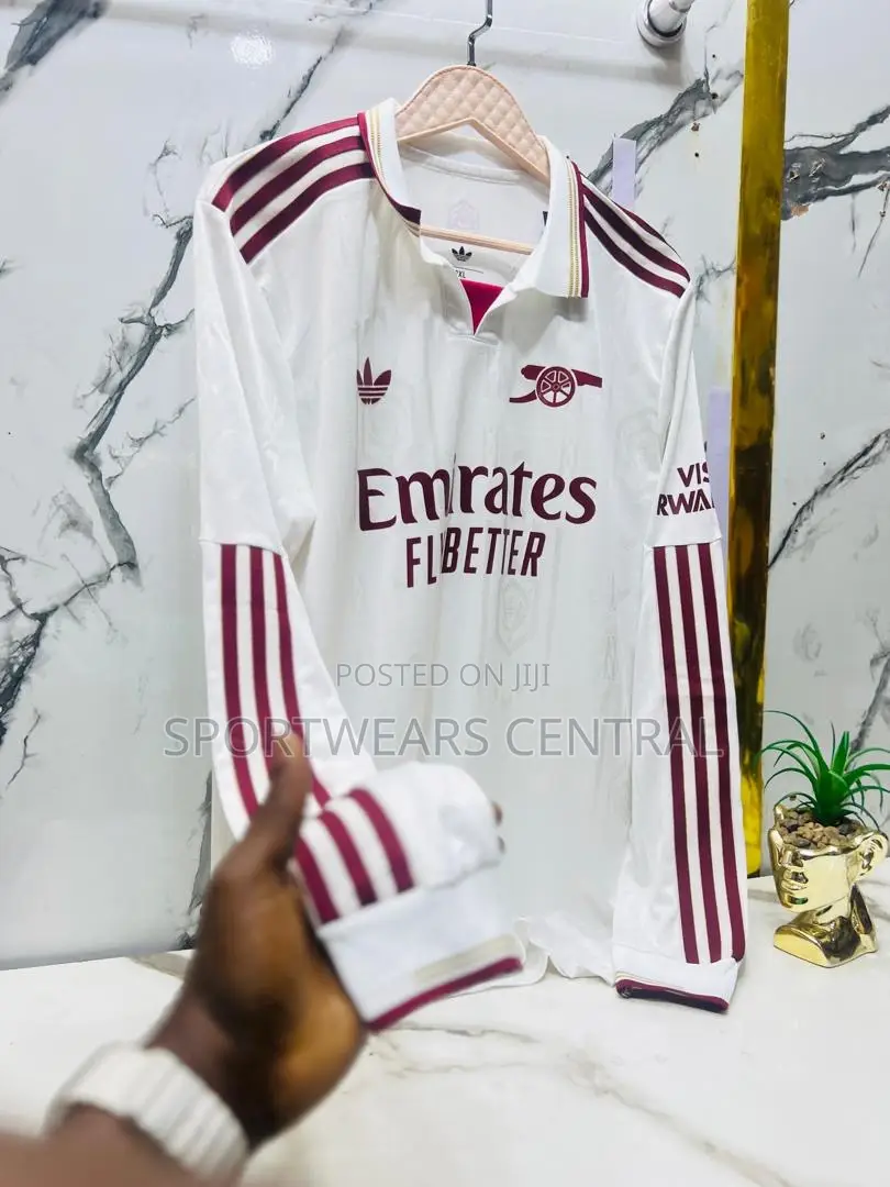 Arsenal White Longsleeve Player Grade Jersey