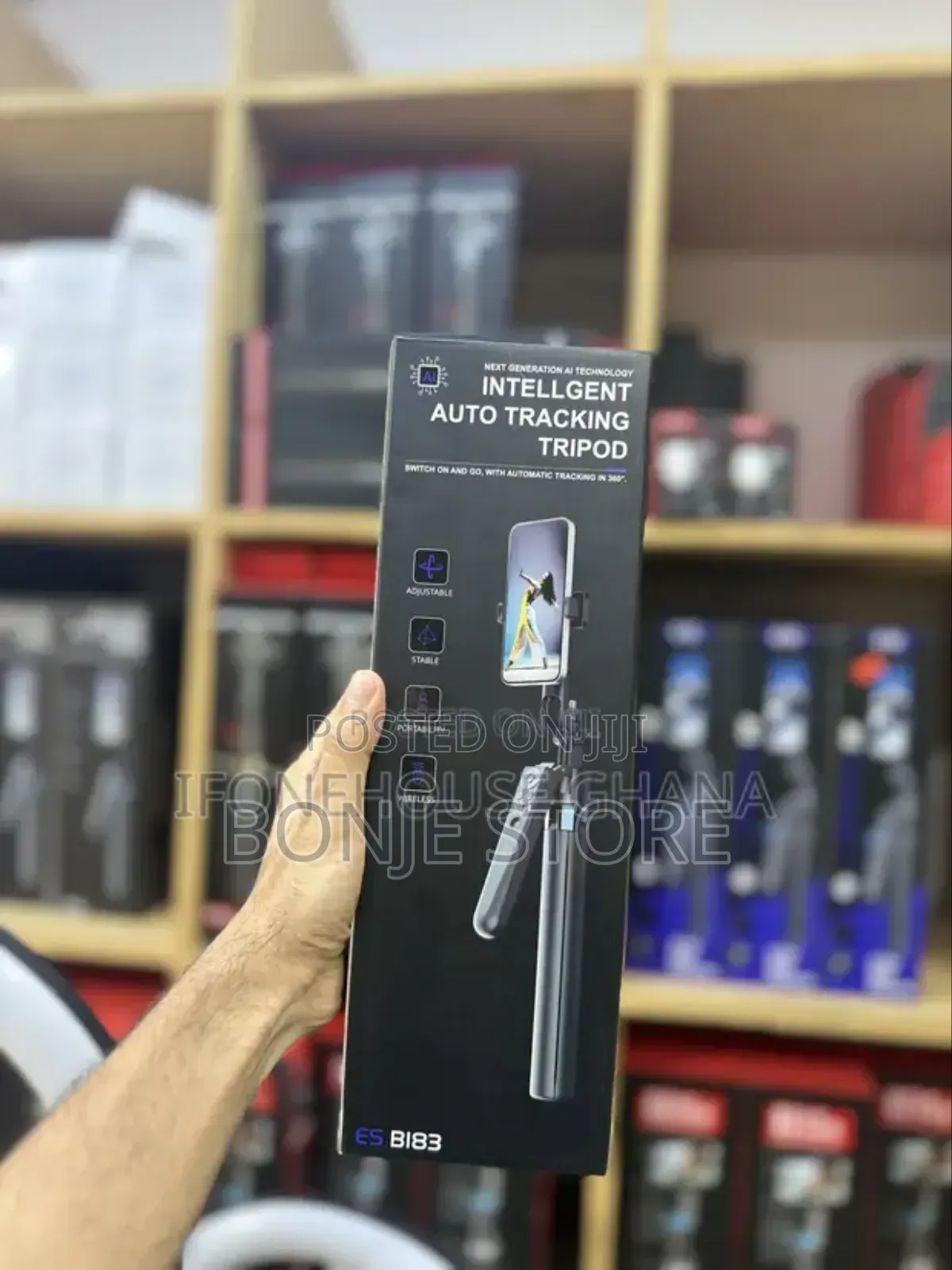 Es Bi83 Ai Tripod Stand 360 Rotating With Face Recognition Camera