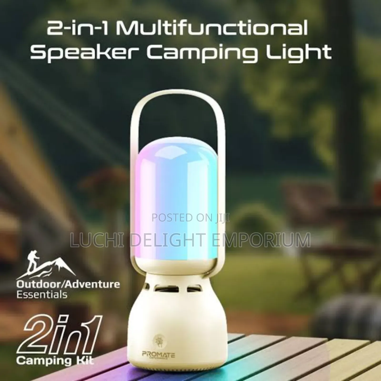 Outdoor Camping RGB Light With Bluetooth Speaker 5.1 1800mah