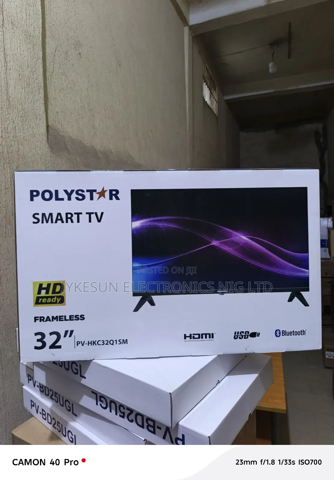 Original Polystar 32" Tv Hd Ready Smart Netflix Bluetooth Youtube Etc.