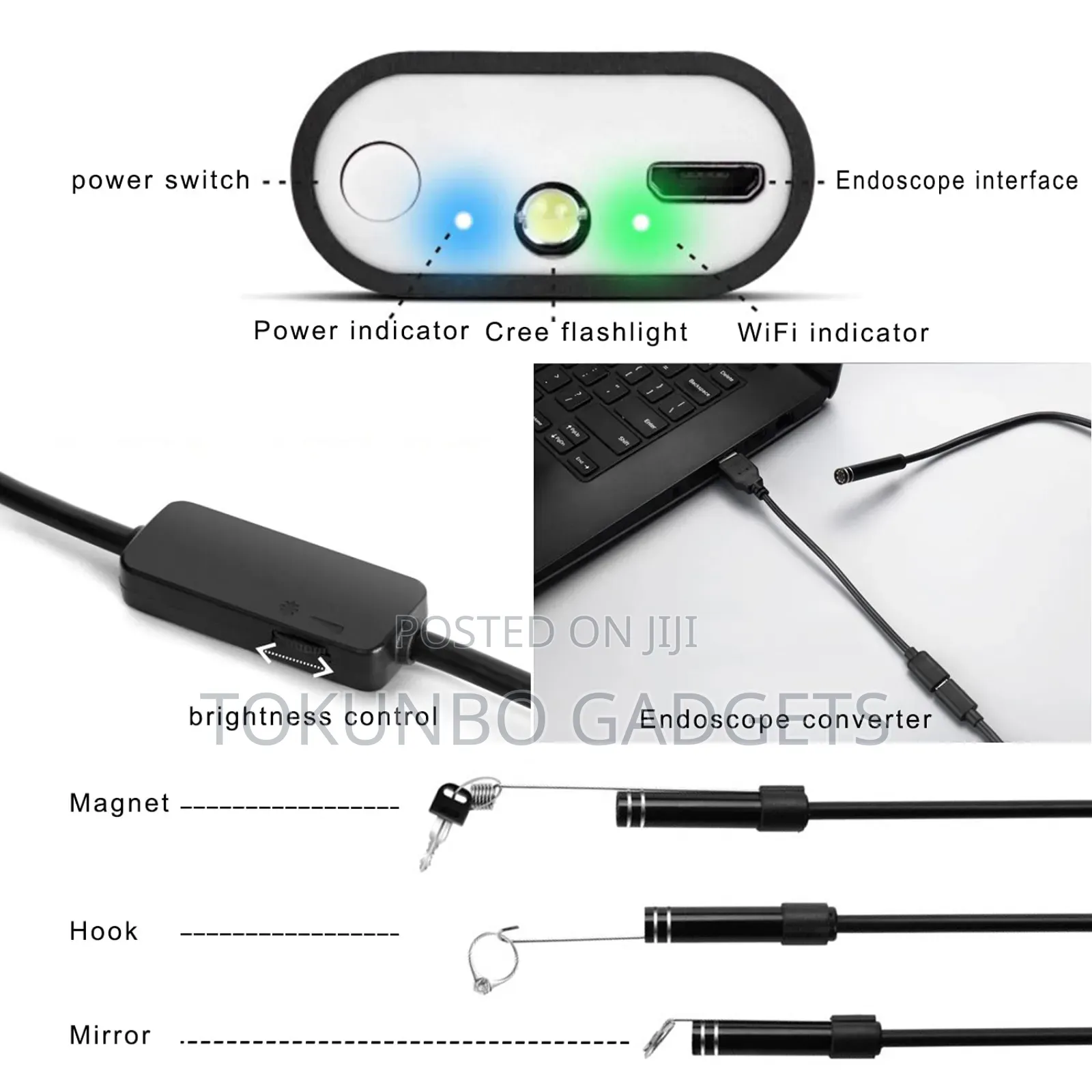 Wifi Android/Ios/Windows/Mac Endoscope Camera Waterproo