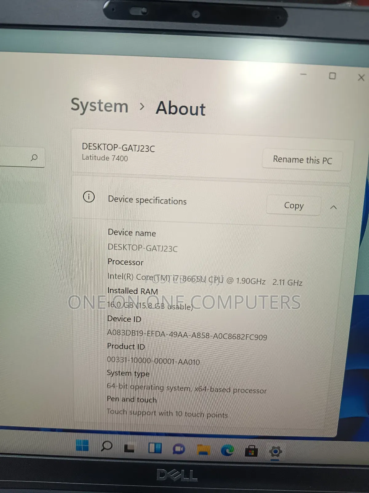 Laptop Dell Latitude 7400 16GB Intel Core I7 SSD 256GB