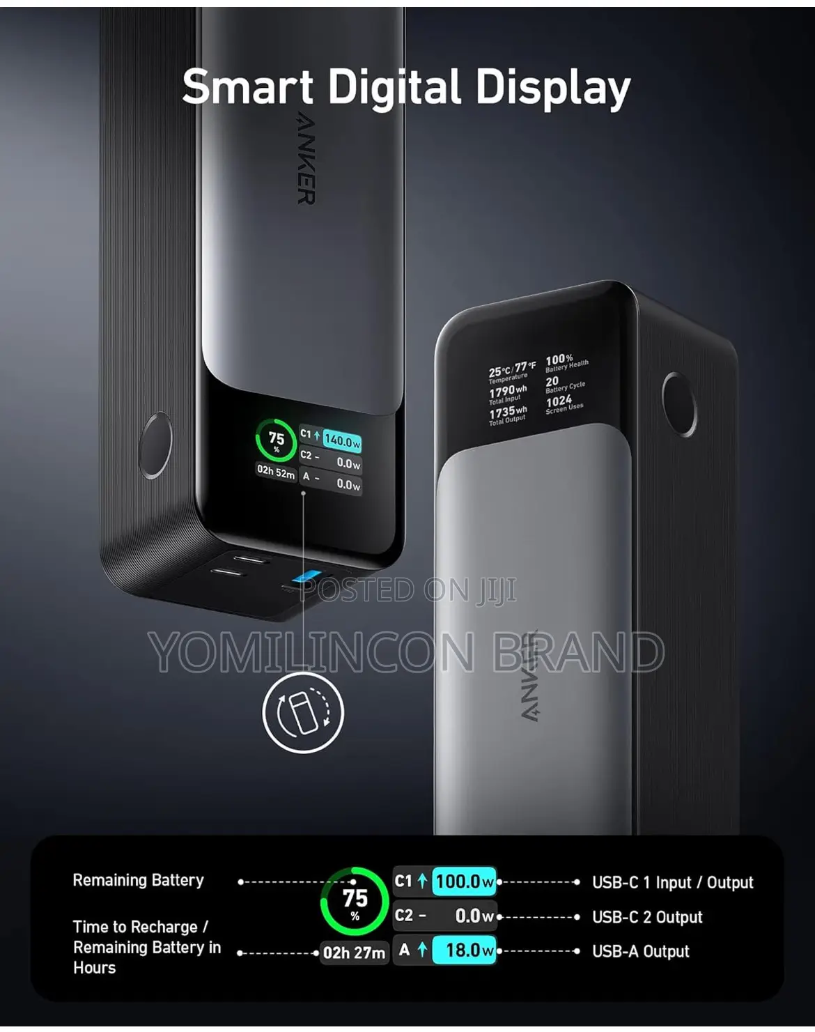 Anker 737 Power Bank, 24,000mah 3-Port Laptop Portable