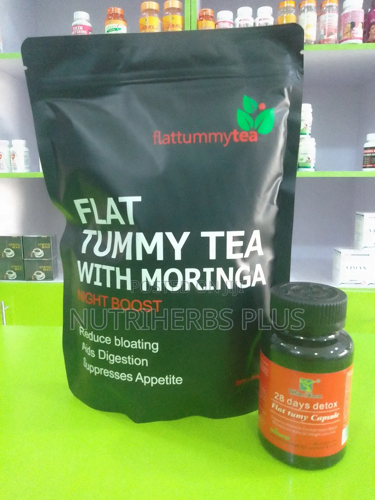 28 Days Flat Tummy Capsules+Flat Tummy Tea With Moringa: Weight Loss