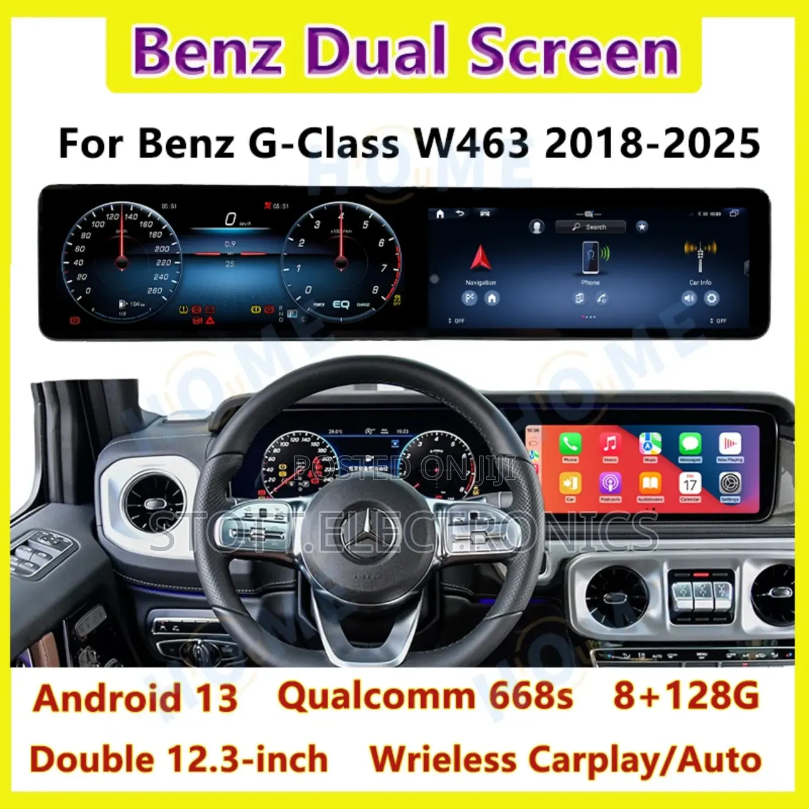 Mercedes Benz G-class Gwagon Car Android Multimedia System Dual Screen