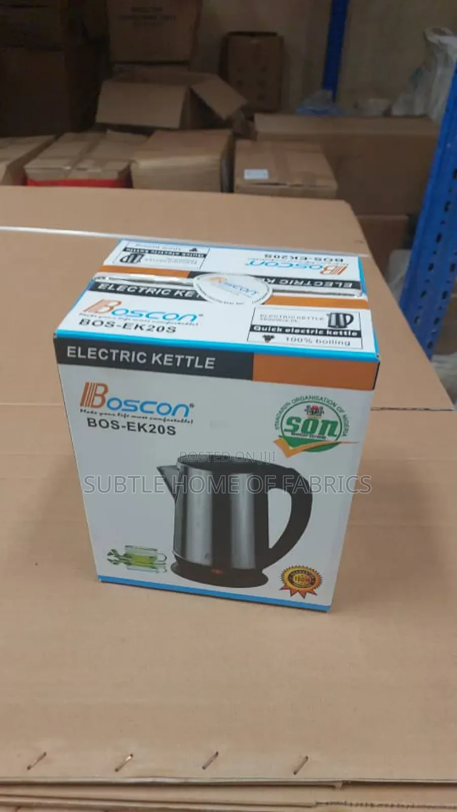Boscon Electric Kettle-Fast Boiling, Durable Stainless Steel, 2literl