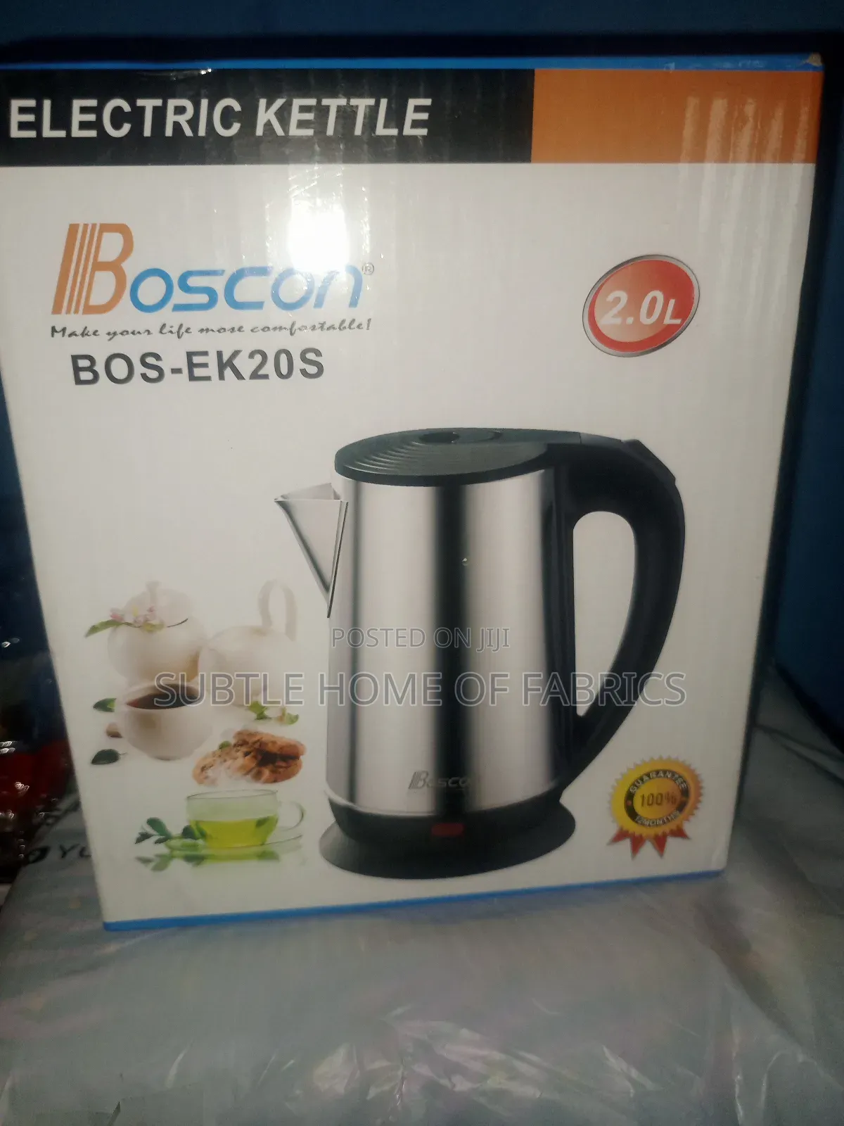 Boscon Electric Kettle-Fast Boiling, Durable Stainless Steel, 2literl
