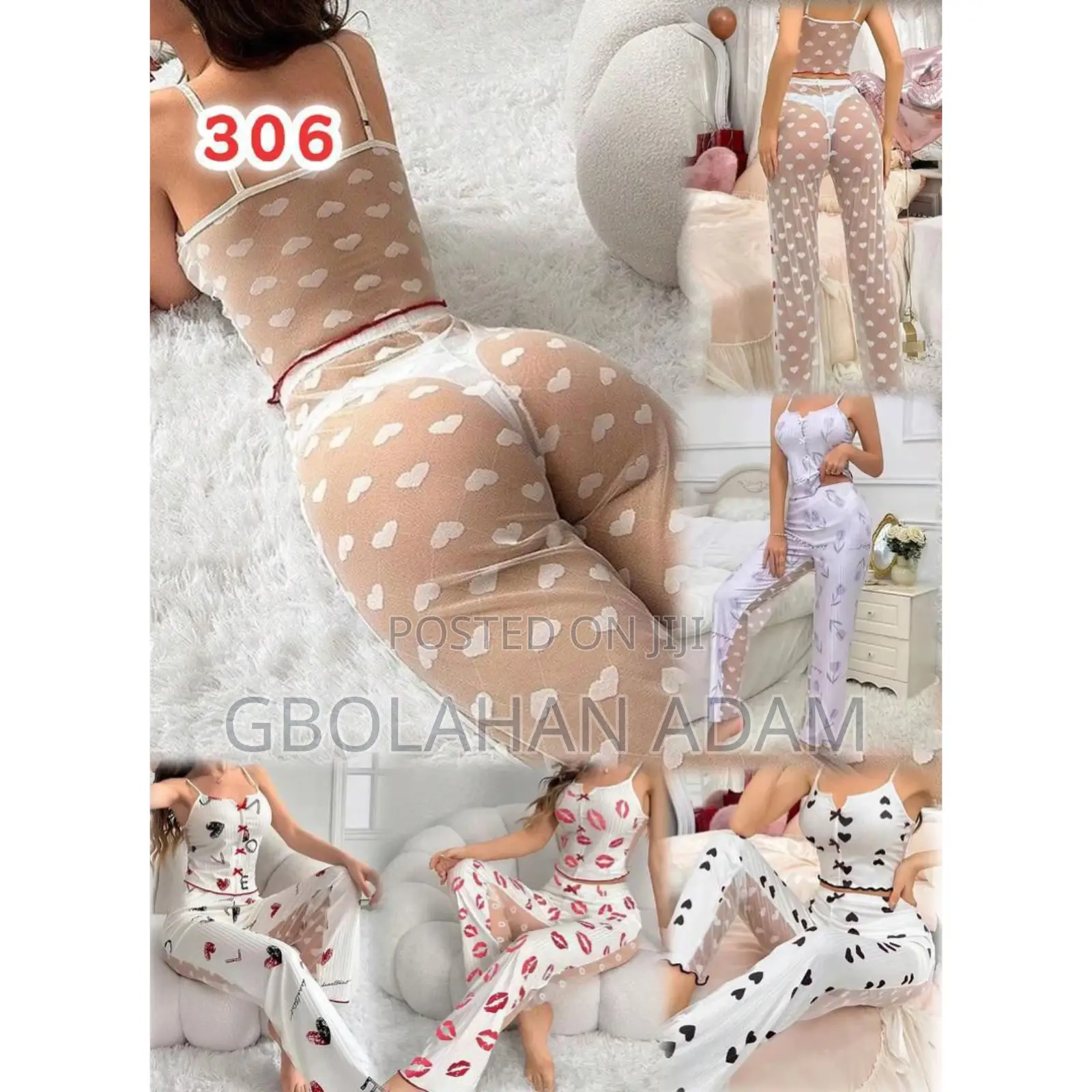 Love Print Sexy Nightwear