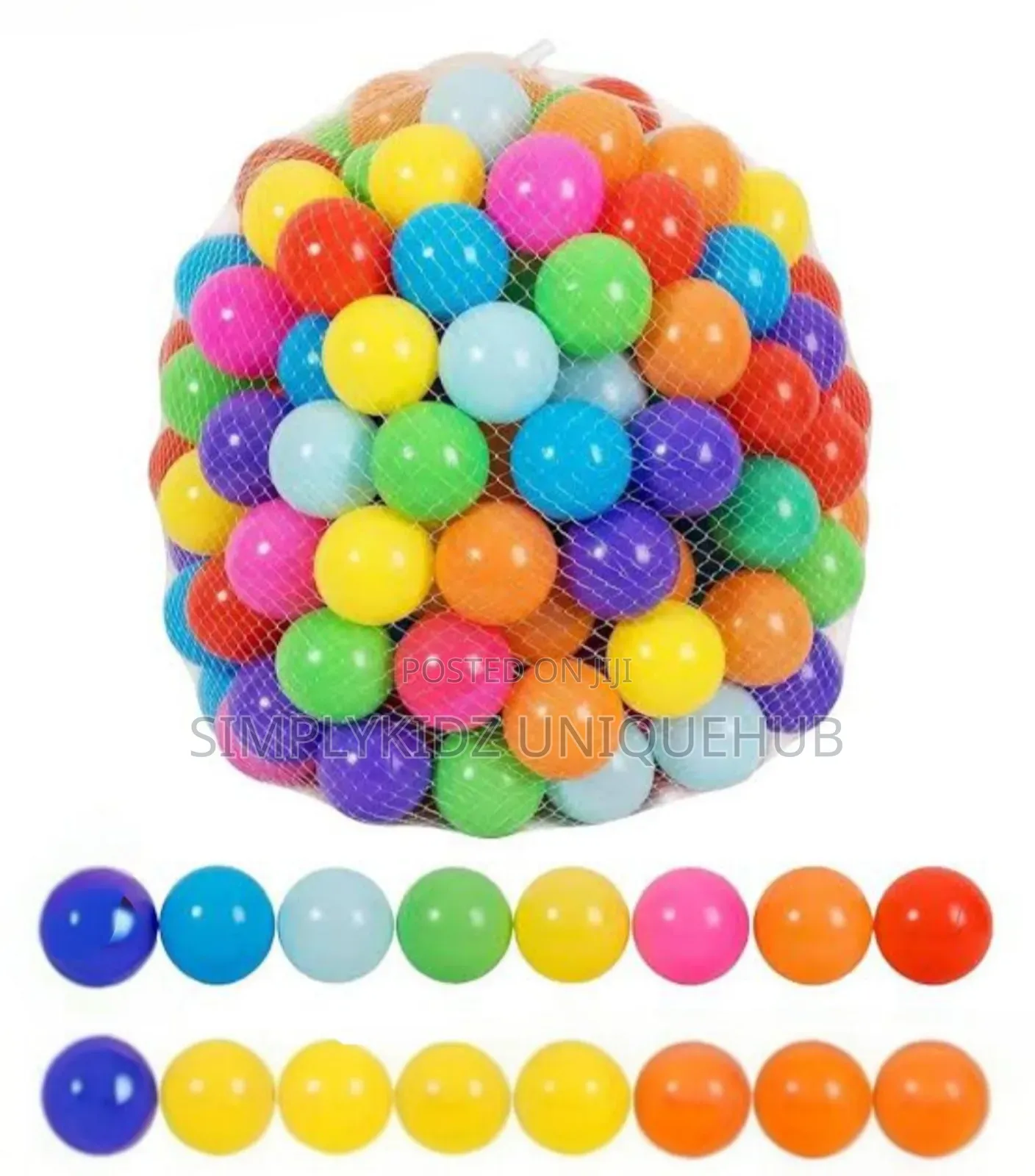 Kids 50pc Soft Balls for Mini Swimming Pool and Indoor Play