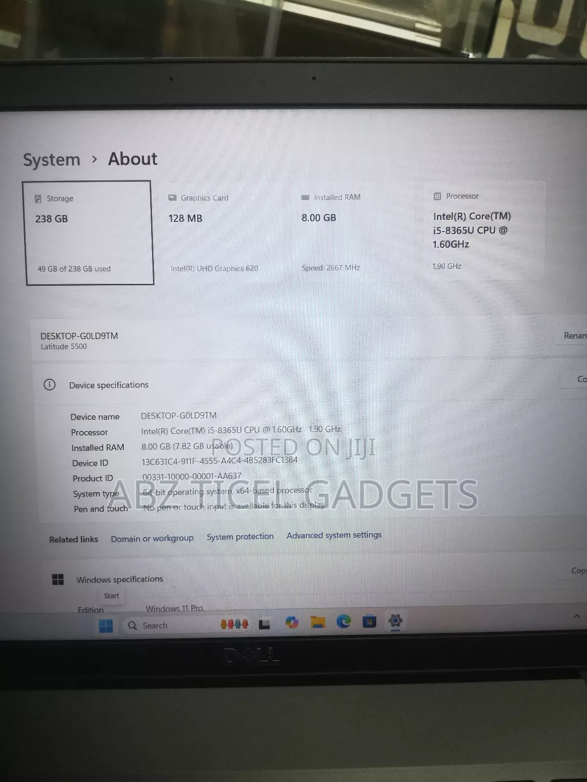 Laptop Dell Latitude 5501 8GB Intel Core I5 SSD 256GB