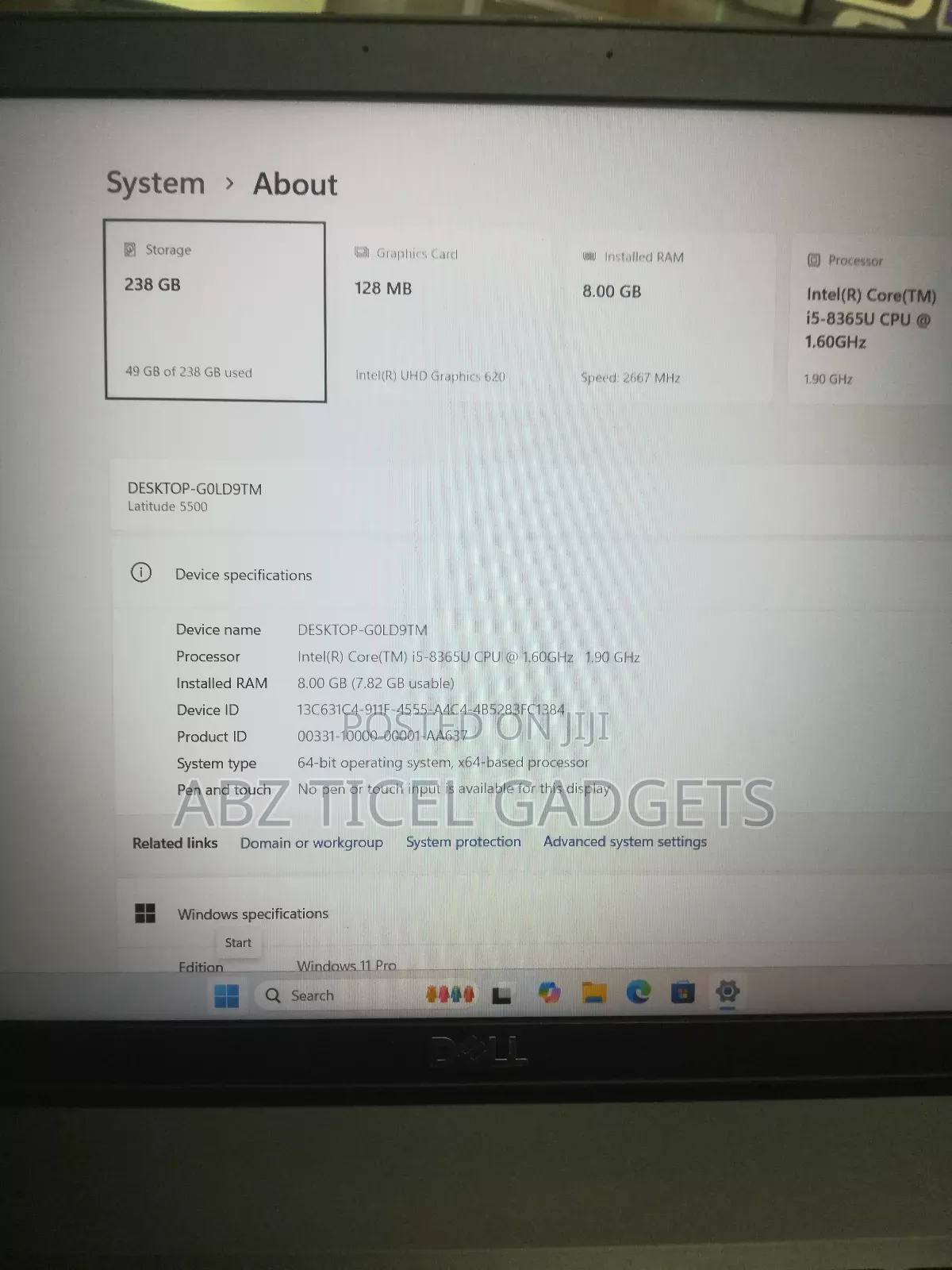 Laptop Dell Latitude 5501 8GB Intel Core I5 SSD 256GB