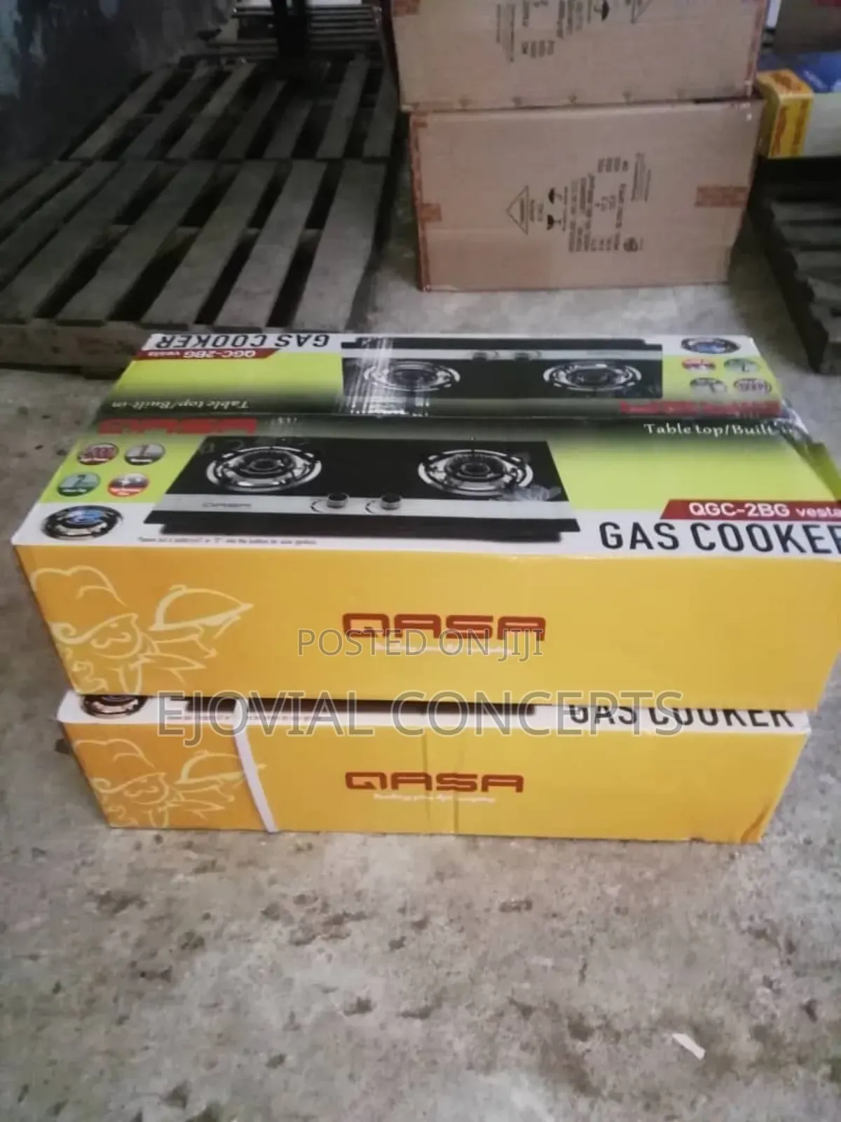 Qasa Built in/Table Top Tempered Glass Gas Cooker QGC-2bg Vesta