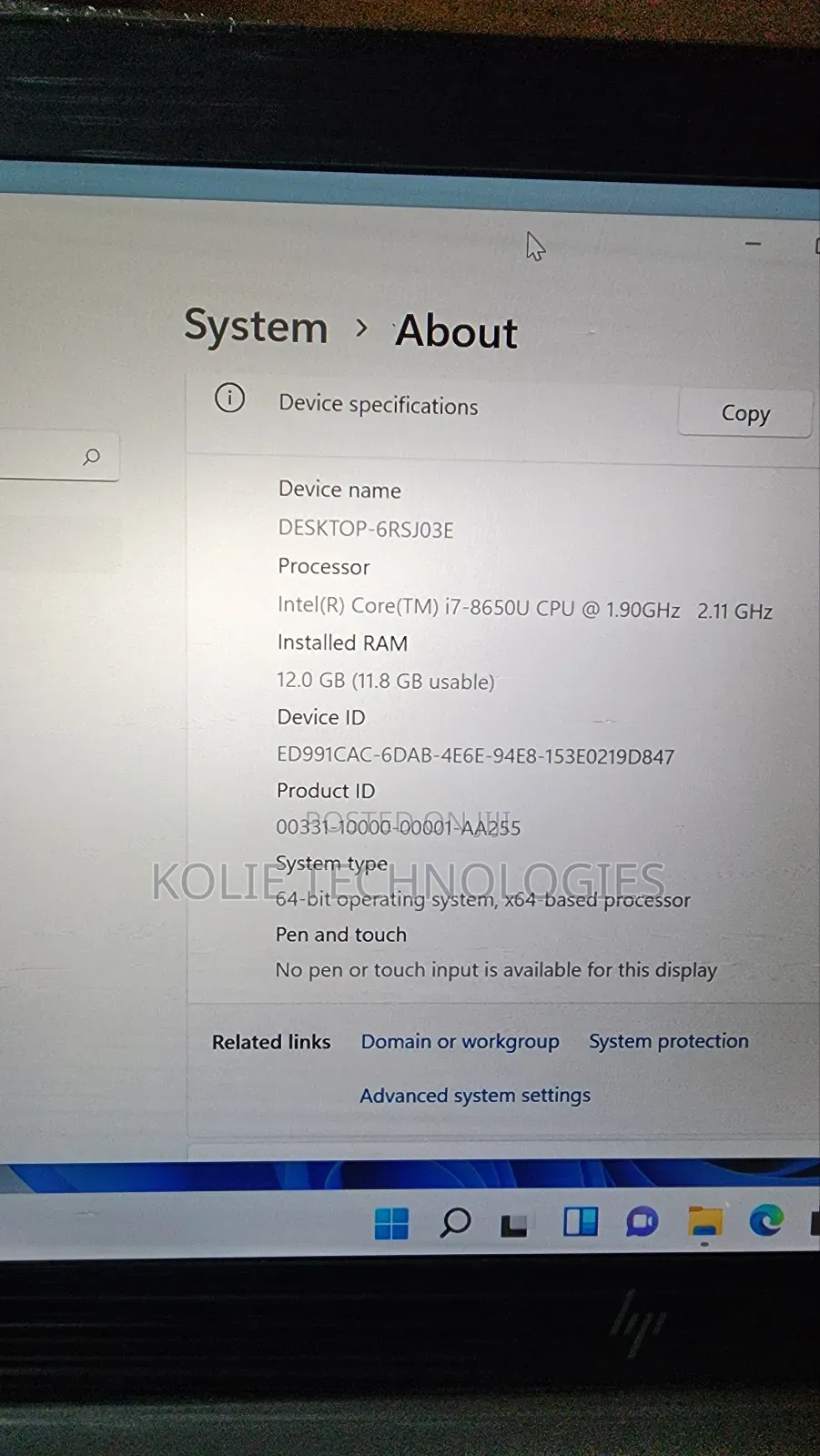 Laptop HP EliteBook 840 G6 12GB Intel Core I7 SSD 256GB