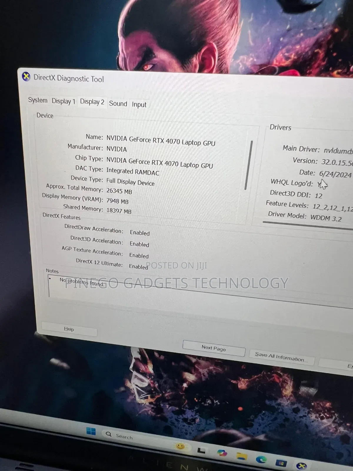 Laptop Dell Alienware M16 R2 32GB Intel Core Ultra 9 SSD 1T