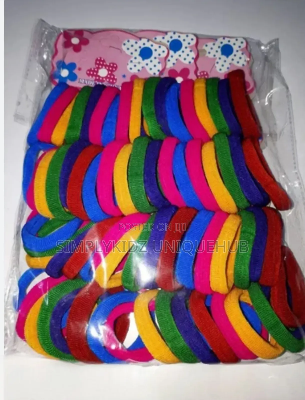 Multicolour Elastic Hair Rubber Band (6in1)