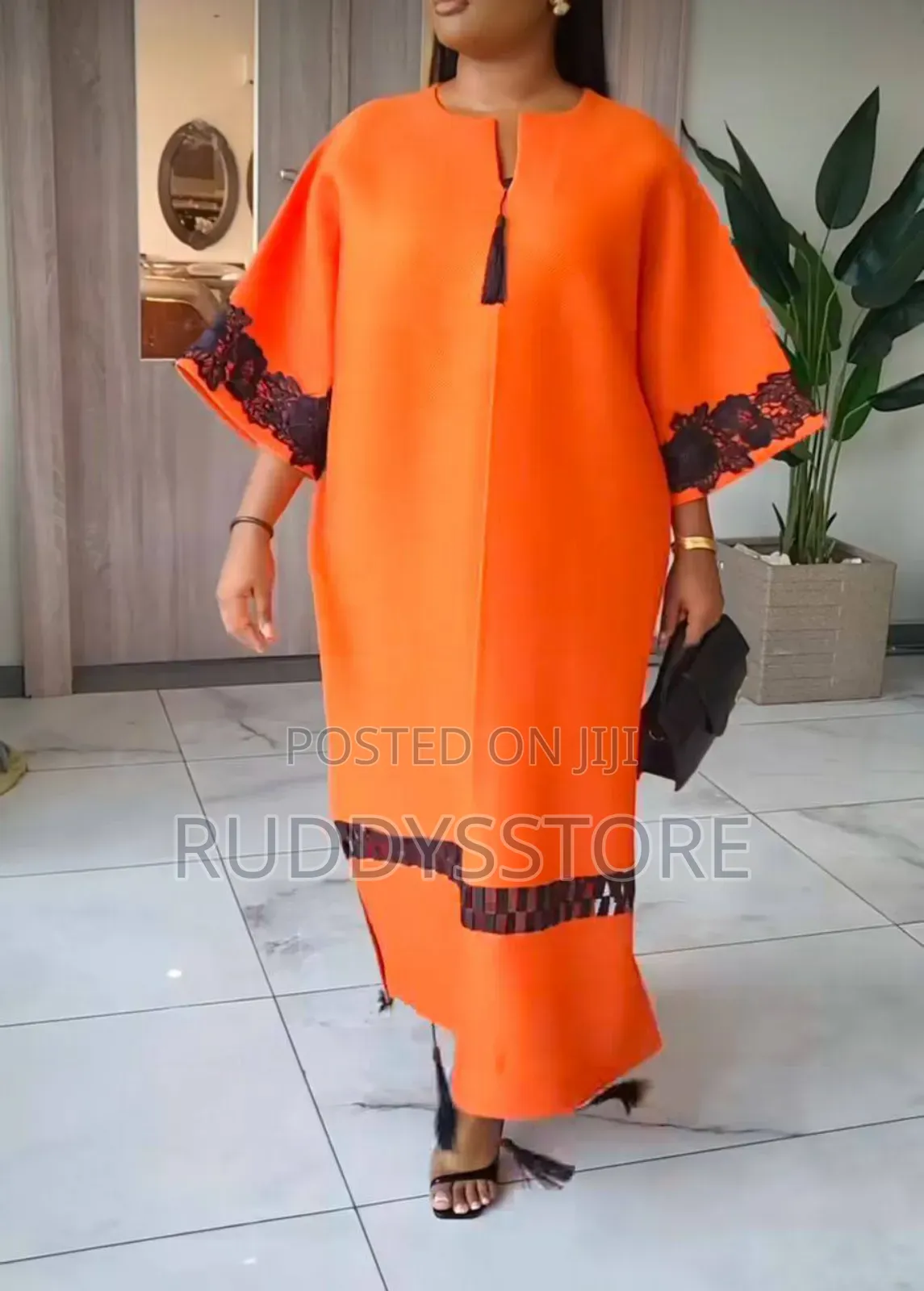 Classic Detailed Tassel Bubu Dress – Elegant Free Size Wear