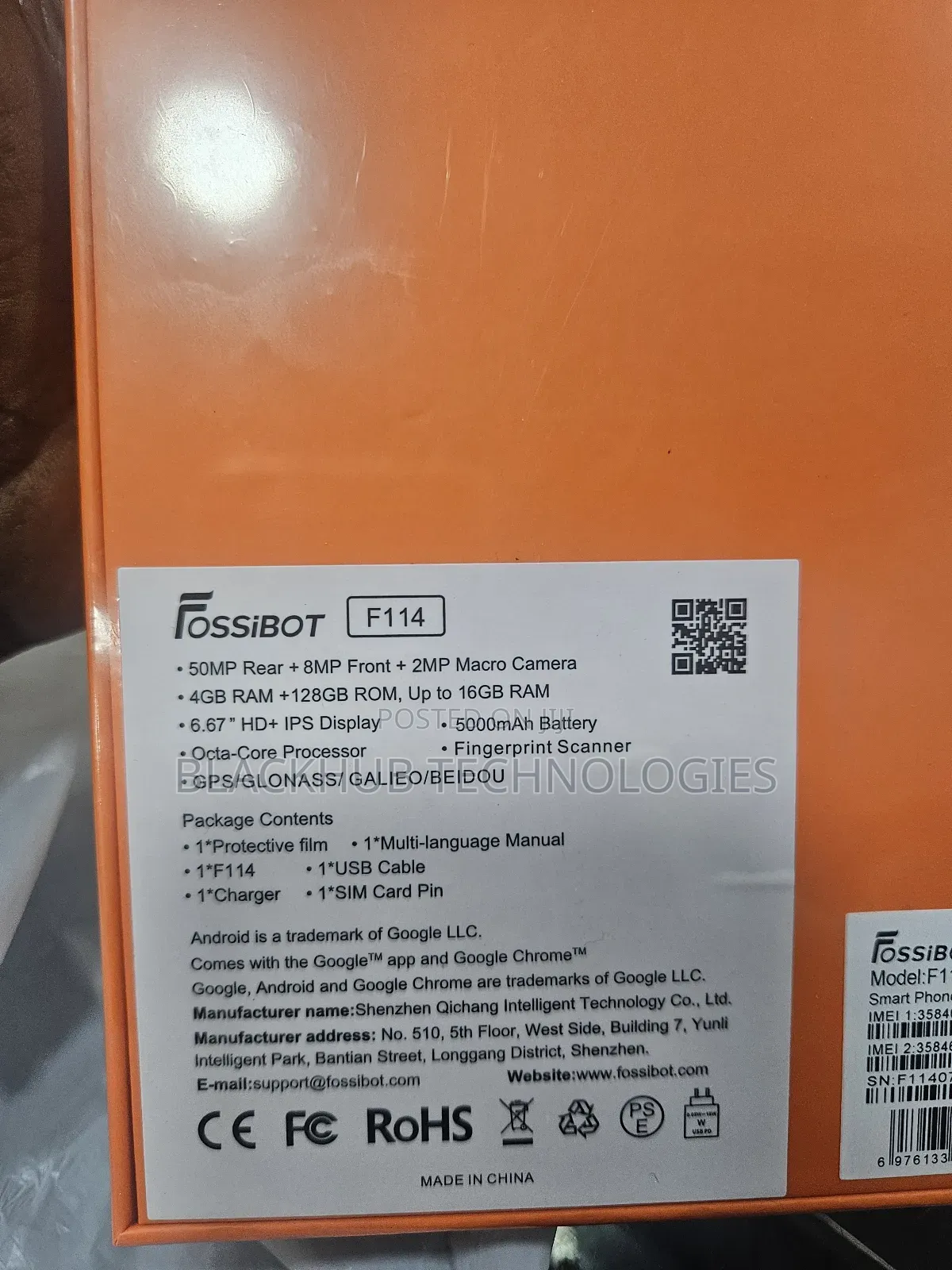 New Fossibot F114 128 GB Black