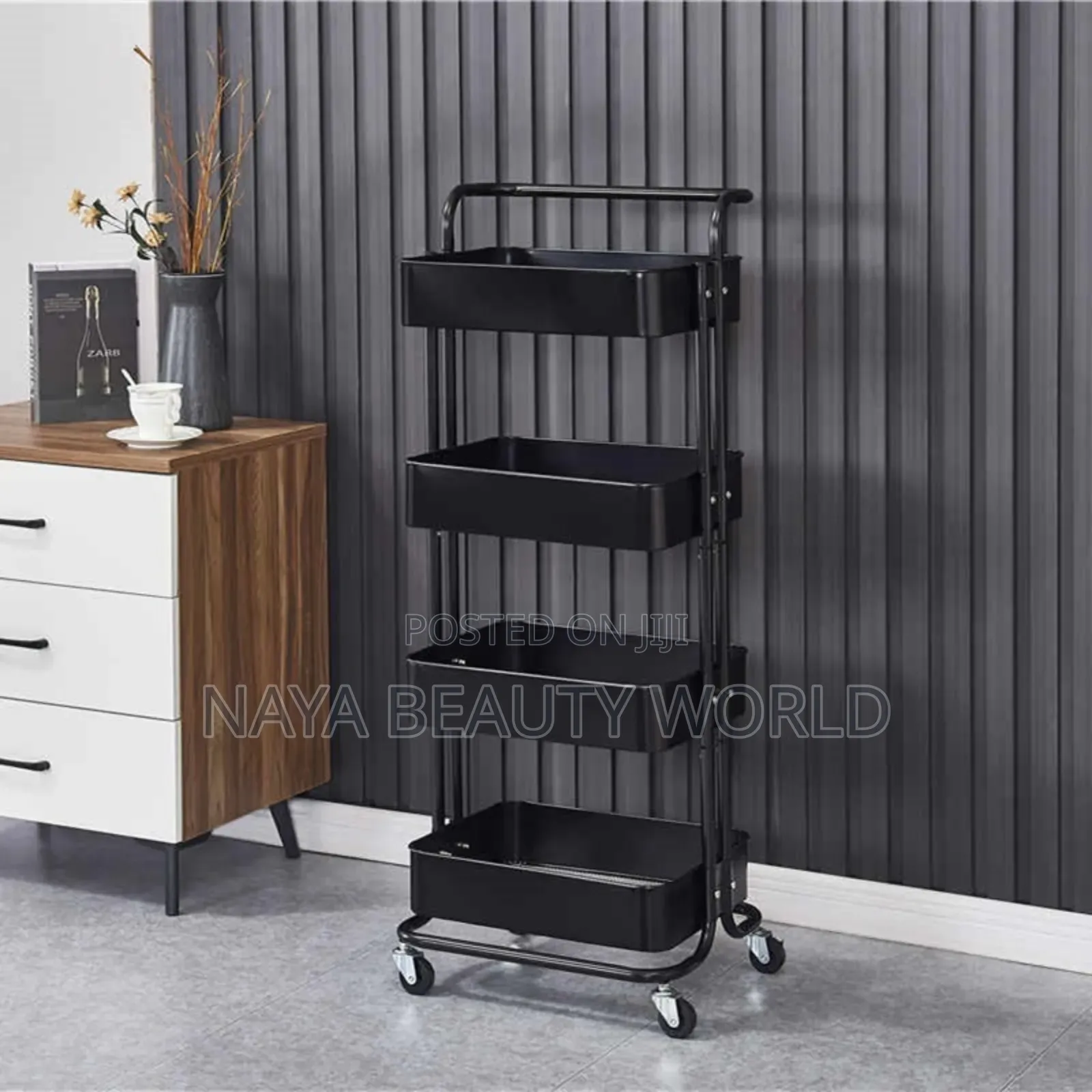 Four Steps Iron Equipment Trolley