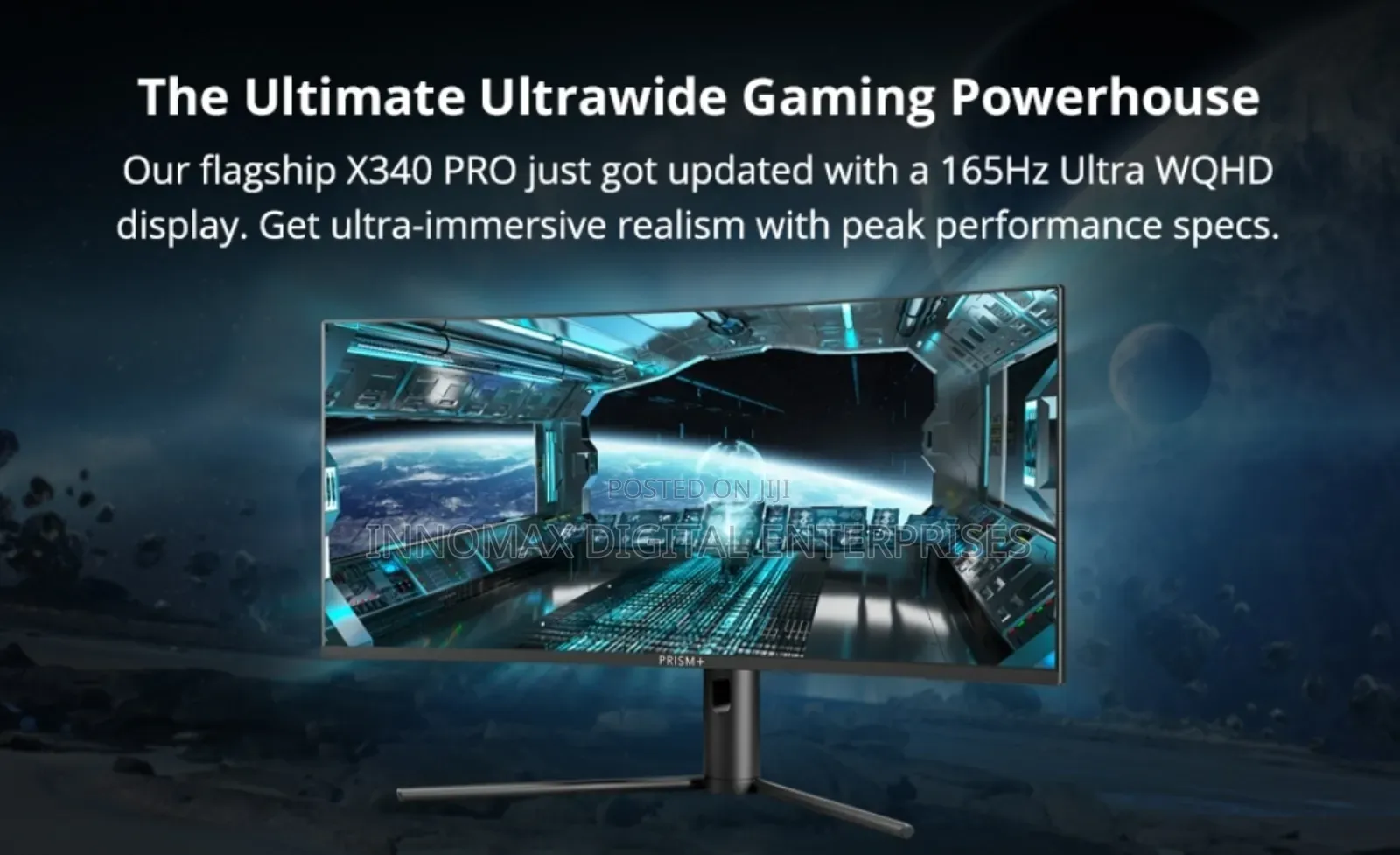 Prism+ X340 Pro 165hz Curved 3440×1440p Ultrawide Gaming Hdmi Monitor