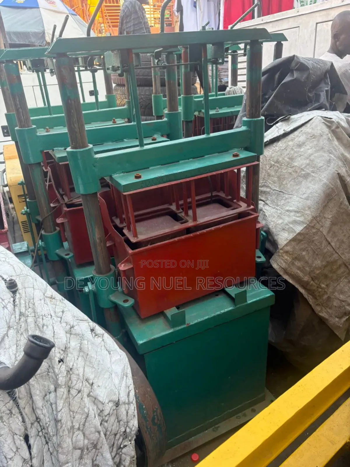 Complete Block Mould Machine With Electric Motor Two 6" and One 9"