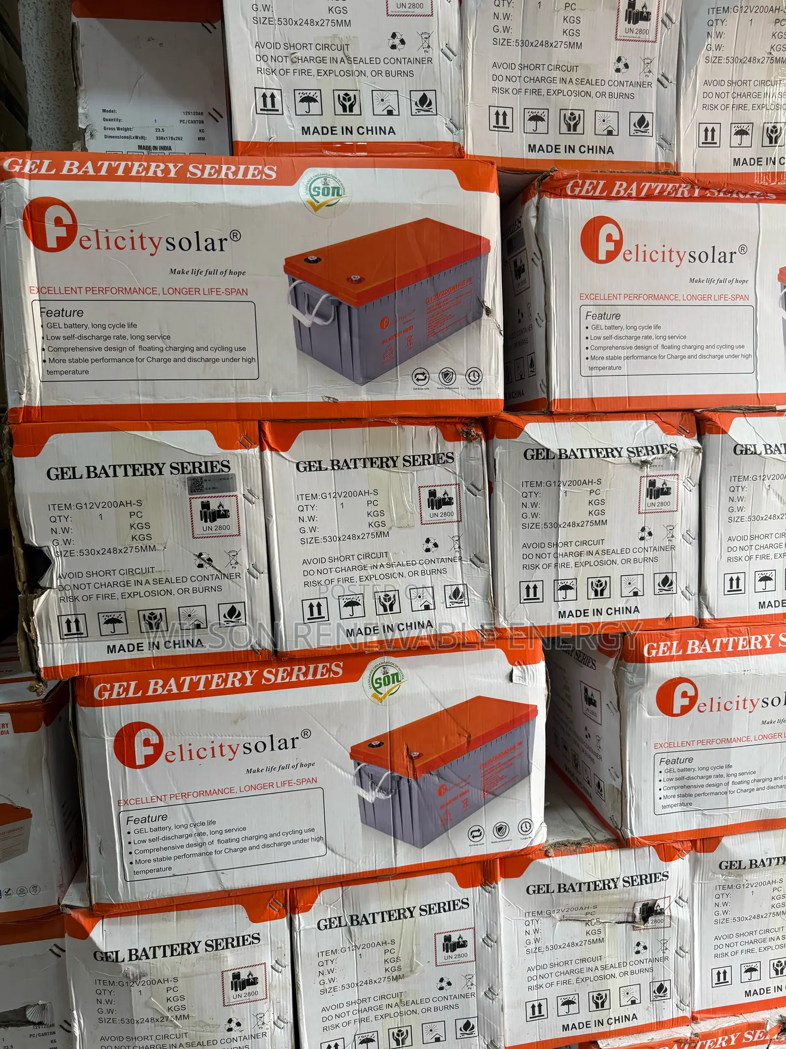 12v 200ah Felicity Gel Battery