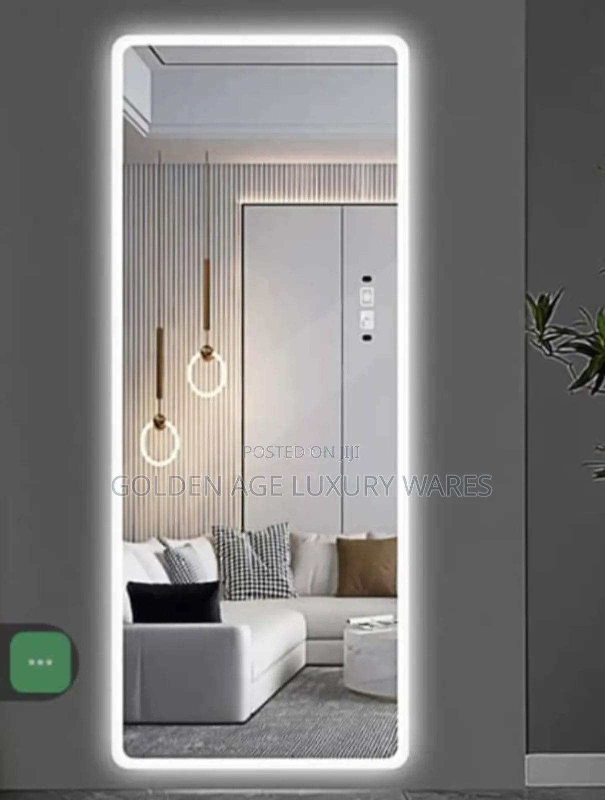 70x150cm Frameless Mirror With Light