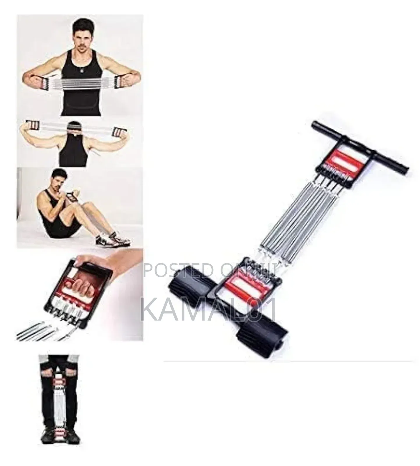 3 in 1 Home Fitness Equipment Spring Chest Expander/Hand Gripper Pull