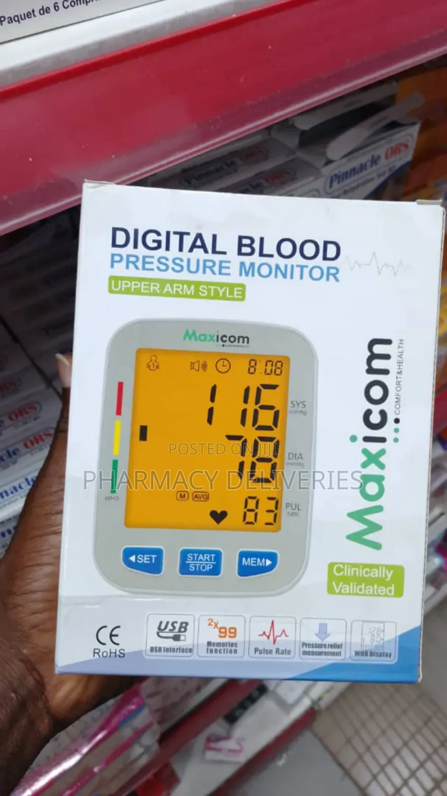 Maxicom Digital Blood Pressure Monitor – Accurate Easy to Use!