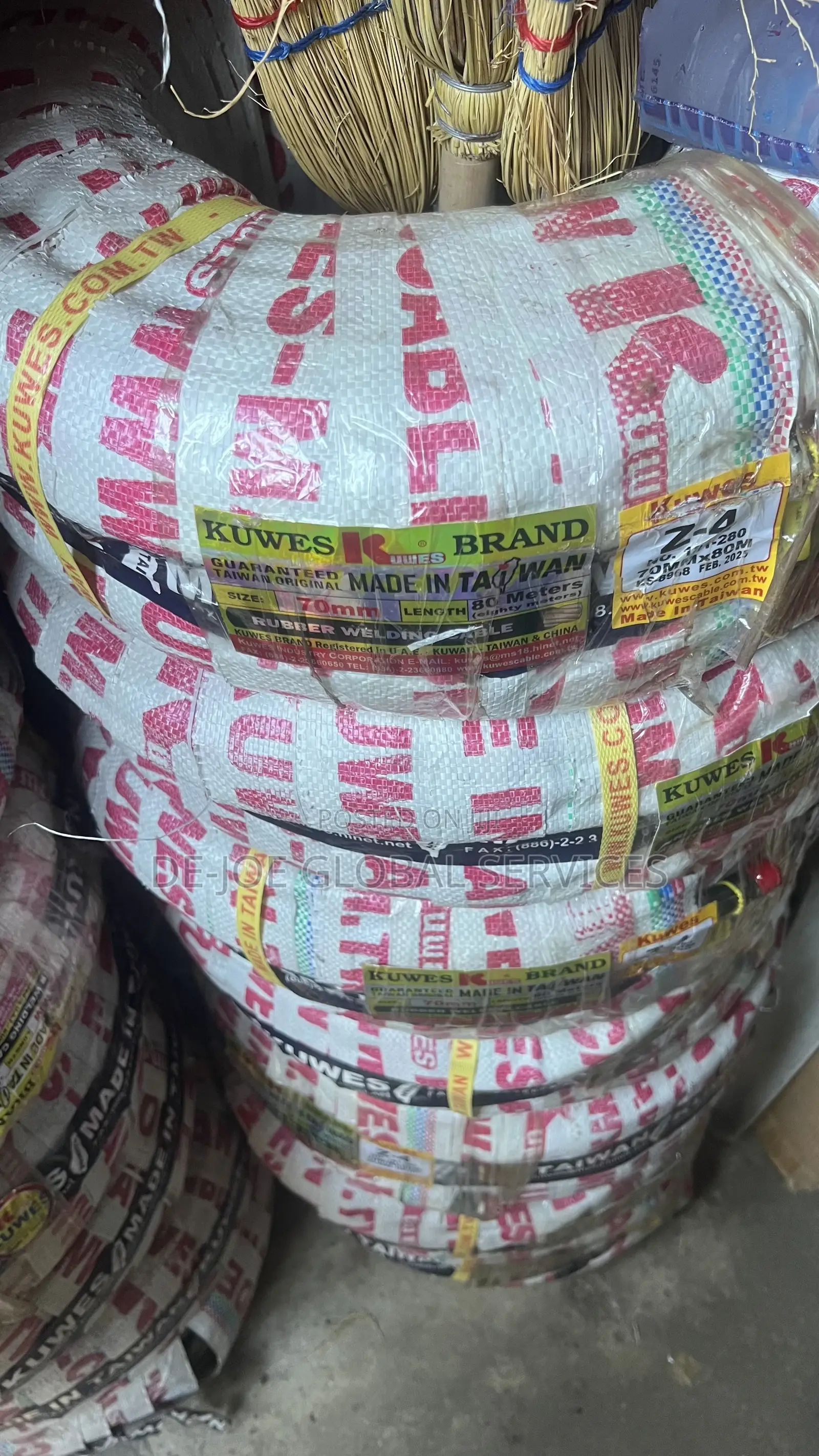 70mm 100% Copper Kuwes Welding Cable 80mtrs