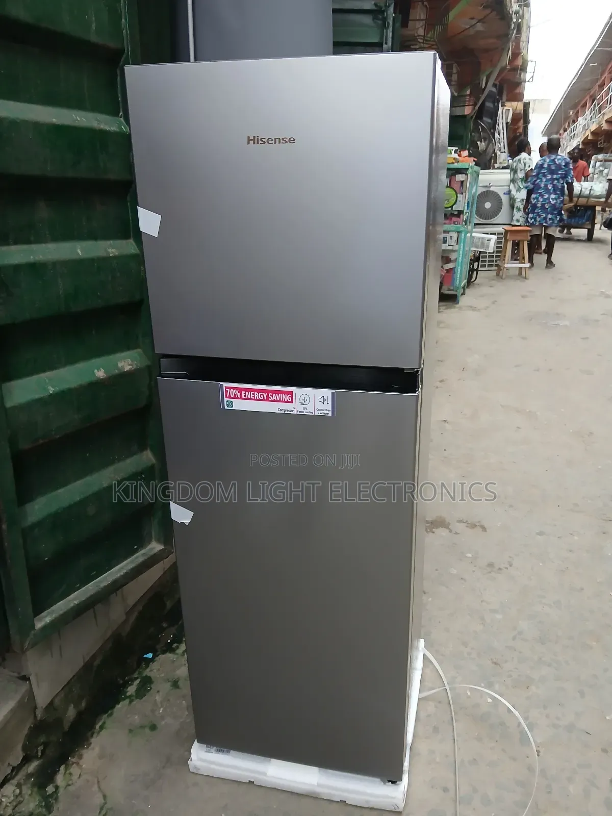 Hisense 70% Energy Saving Double Door Refrigerator 100% Copper Compre.