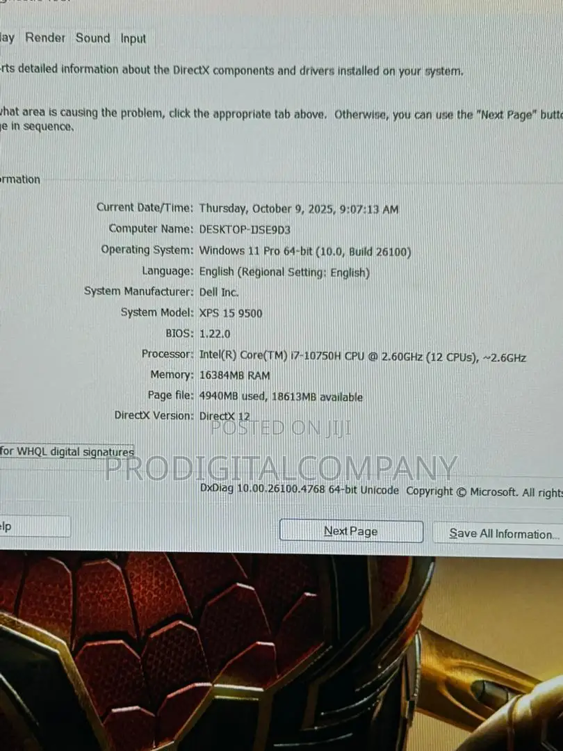 Laptop Dell XPS 15 16GB Intel Core i7 SSD 512GB
