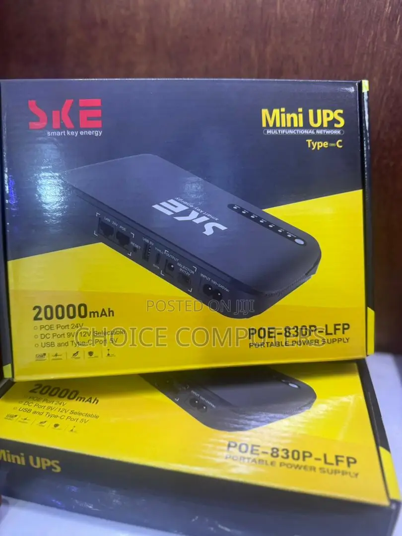 Ske Mini Dc Ups Poe Router Power Bank 20000mah For Wifi Router & Cctv