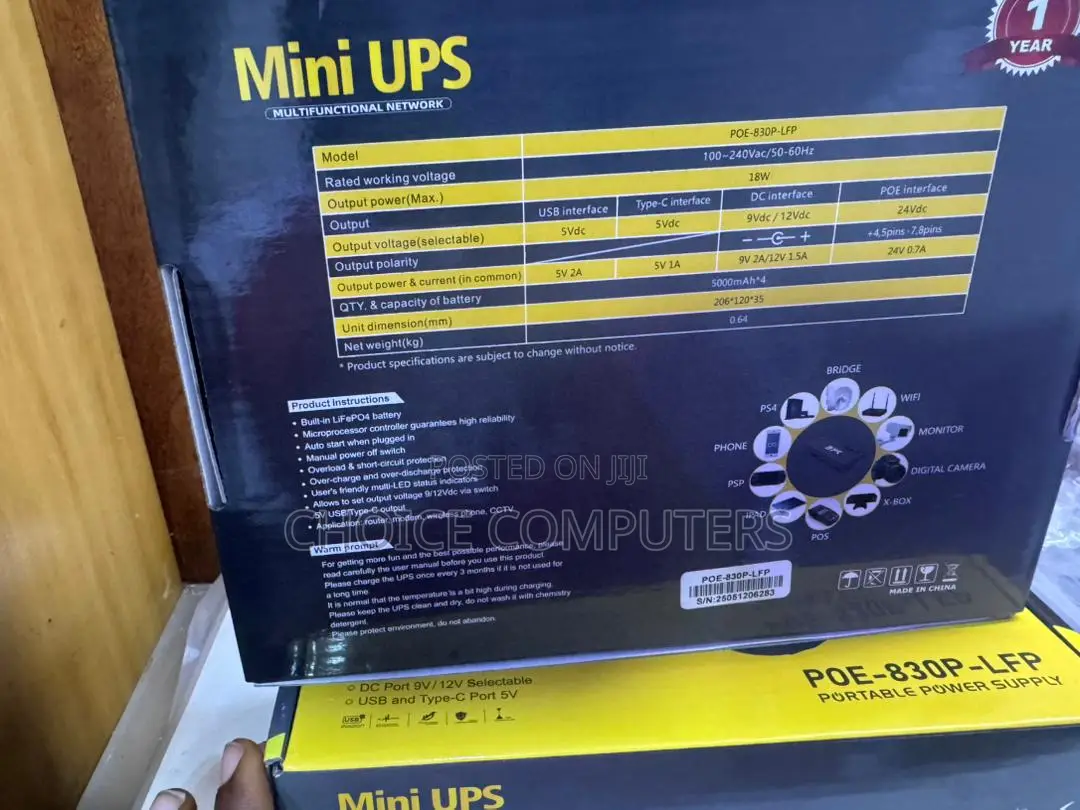 Ske Mini Dc Ups Poe Router Power Bank 20000mah For Wifi Router & Cctv