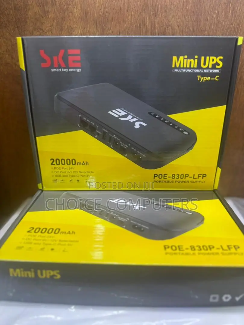 Ske Mini Dc Ups Poe Router Power Bank 20000mah For Wifi Router & Cctv