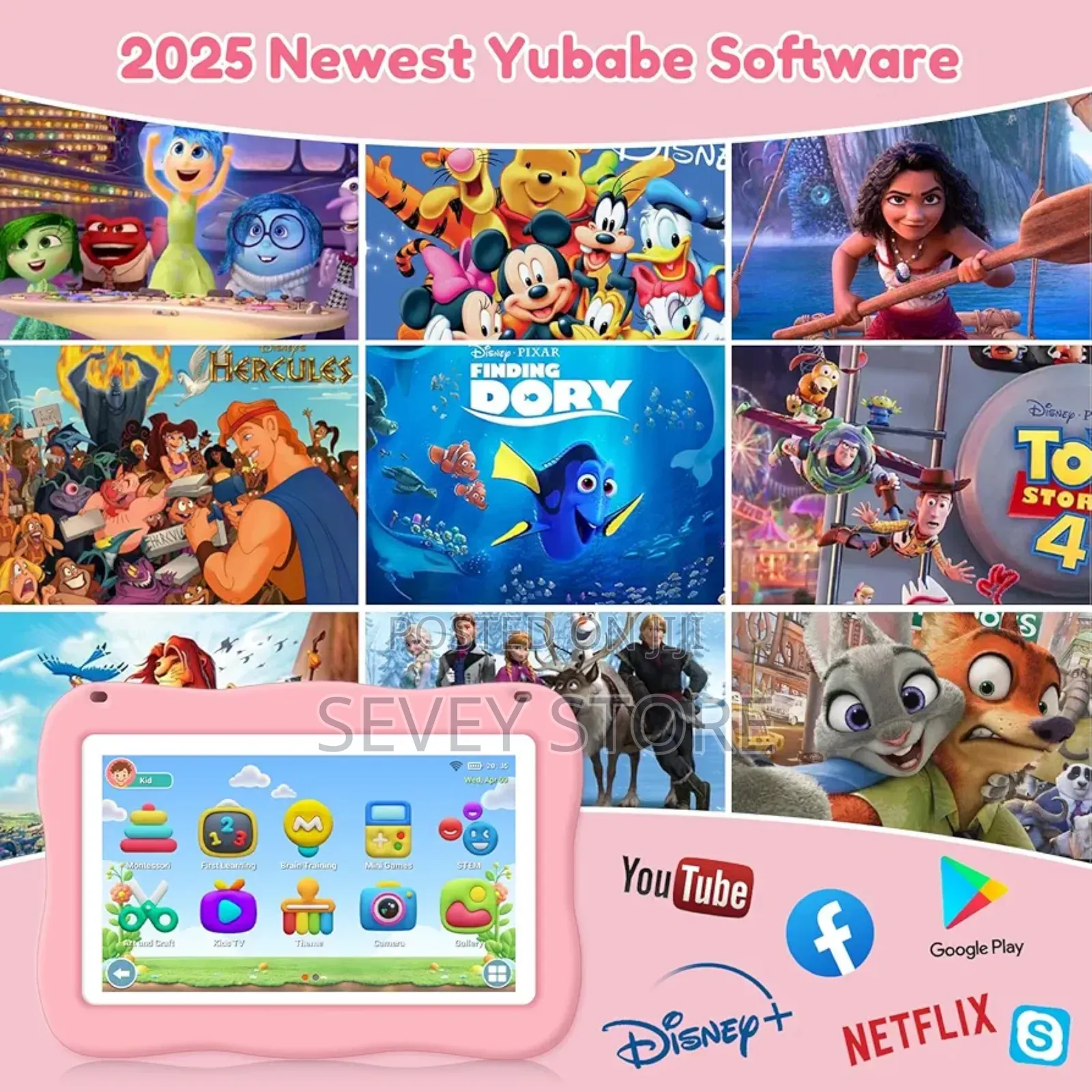 Kids Tablet 7in Toddler Tablet for Kids, Children Tablets for Toddlers