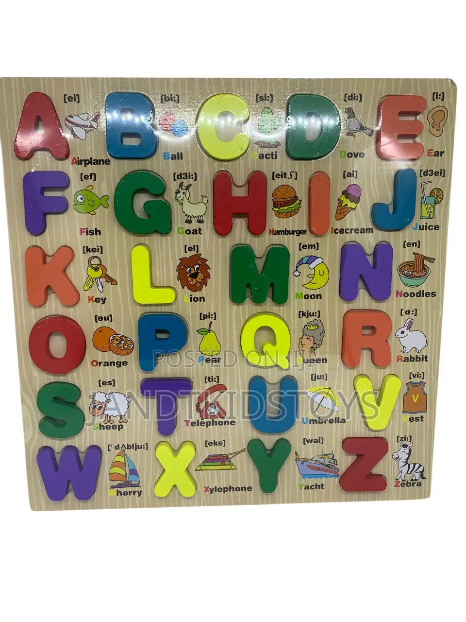 Upper Case 26 Letters Wooden English Alphabet Puzzle