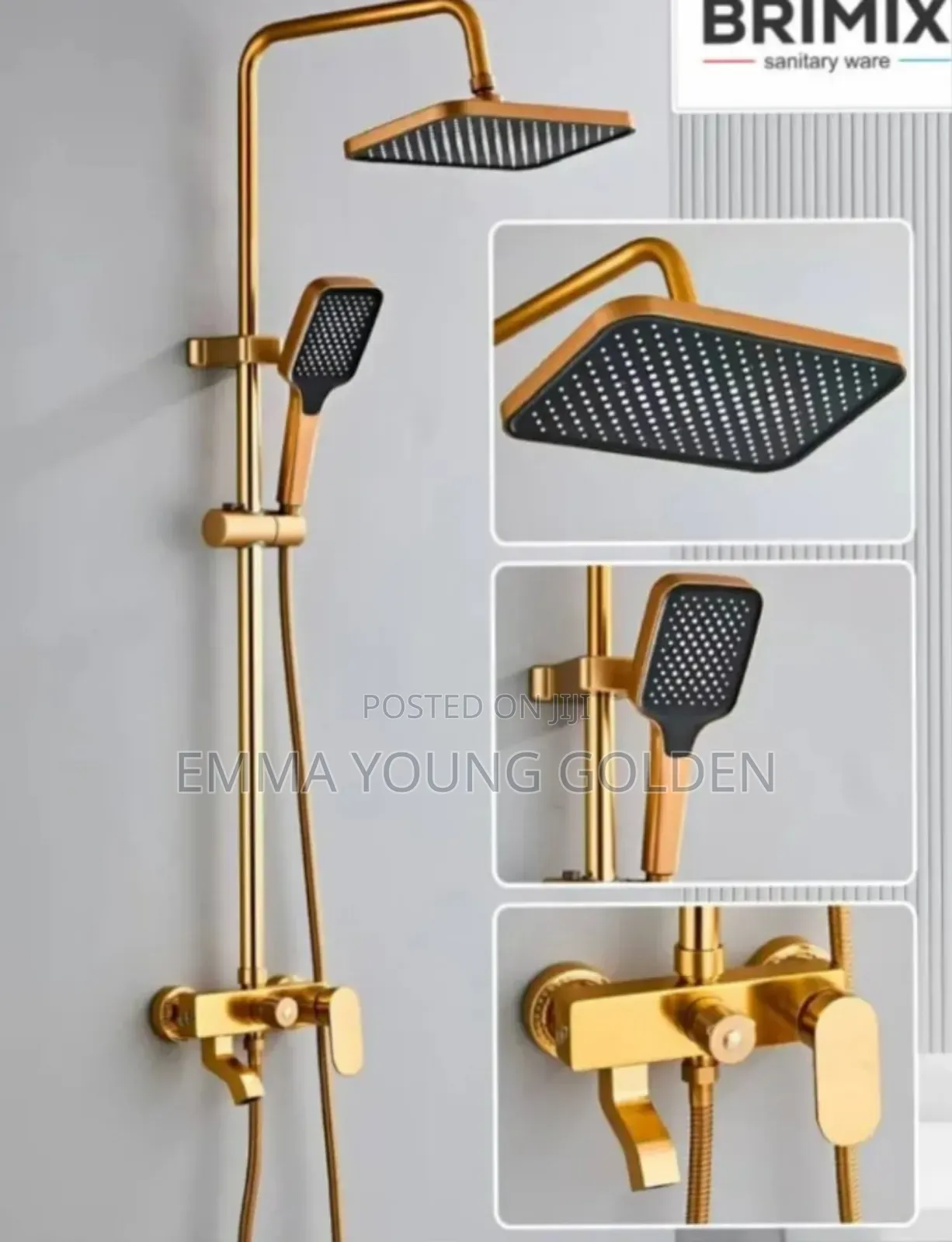 Brimix Gold Standing Shower