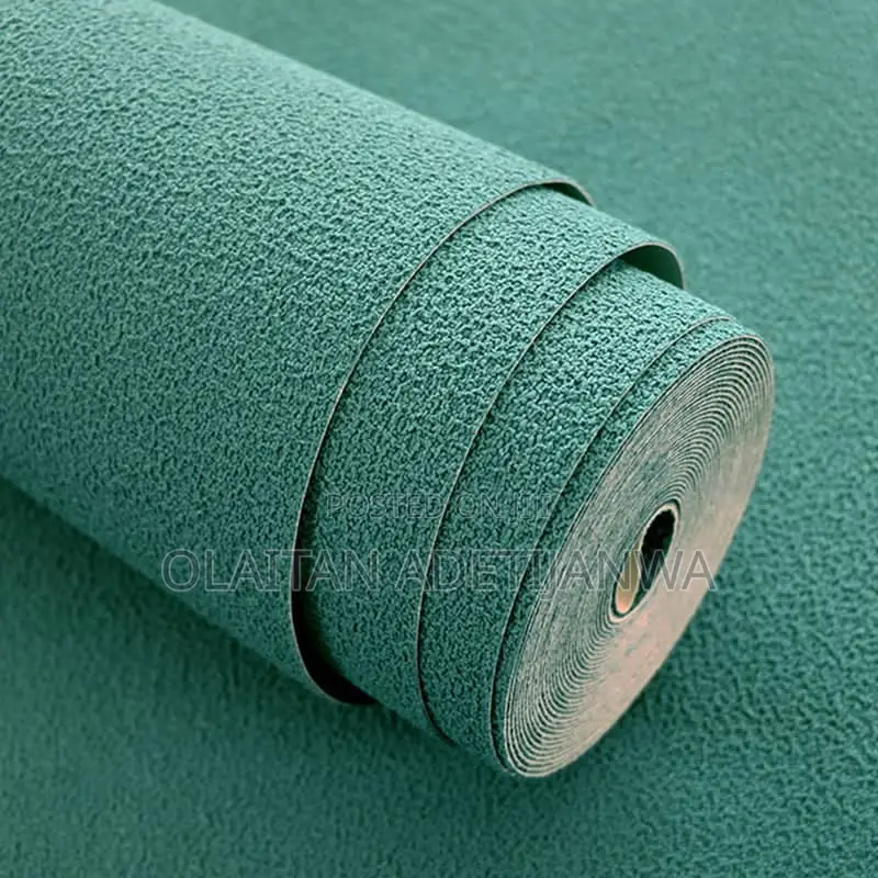 Embossed Green Royal Ome and Office Wallpaper