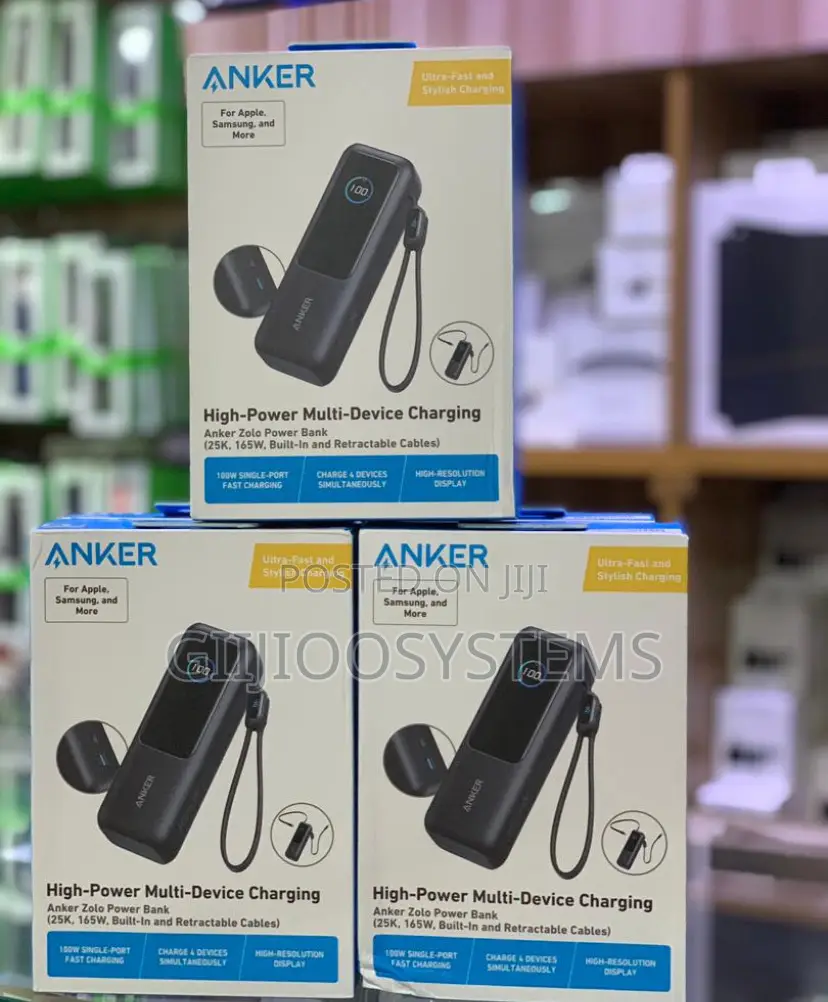 Anker Laptop Power Bank (, 165w, Built-in and Retractable Cables)