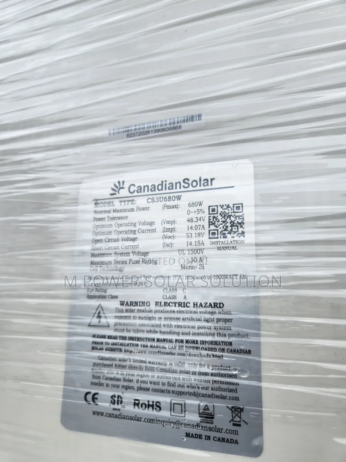 Brand New 680watts Canadian Solar Panels