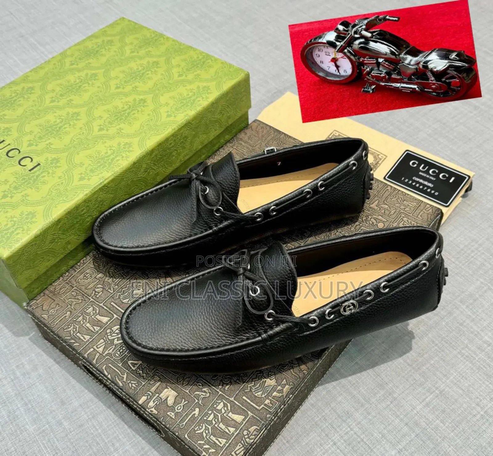 Original Luxury Leather Loafers Shoes Collection Gucci Well Banded