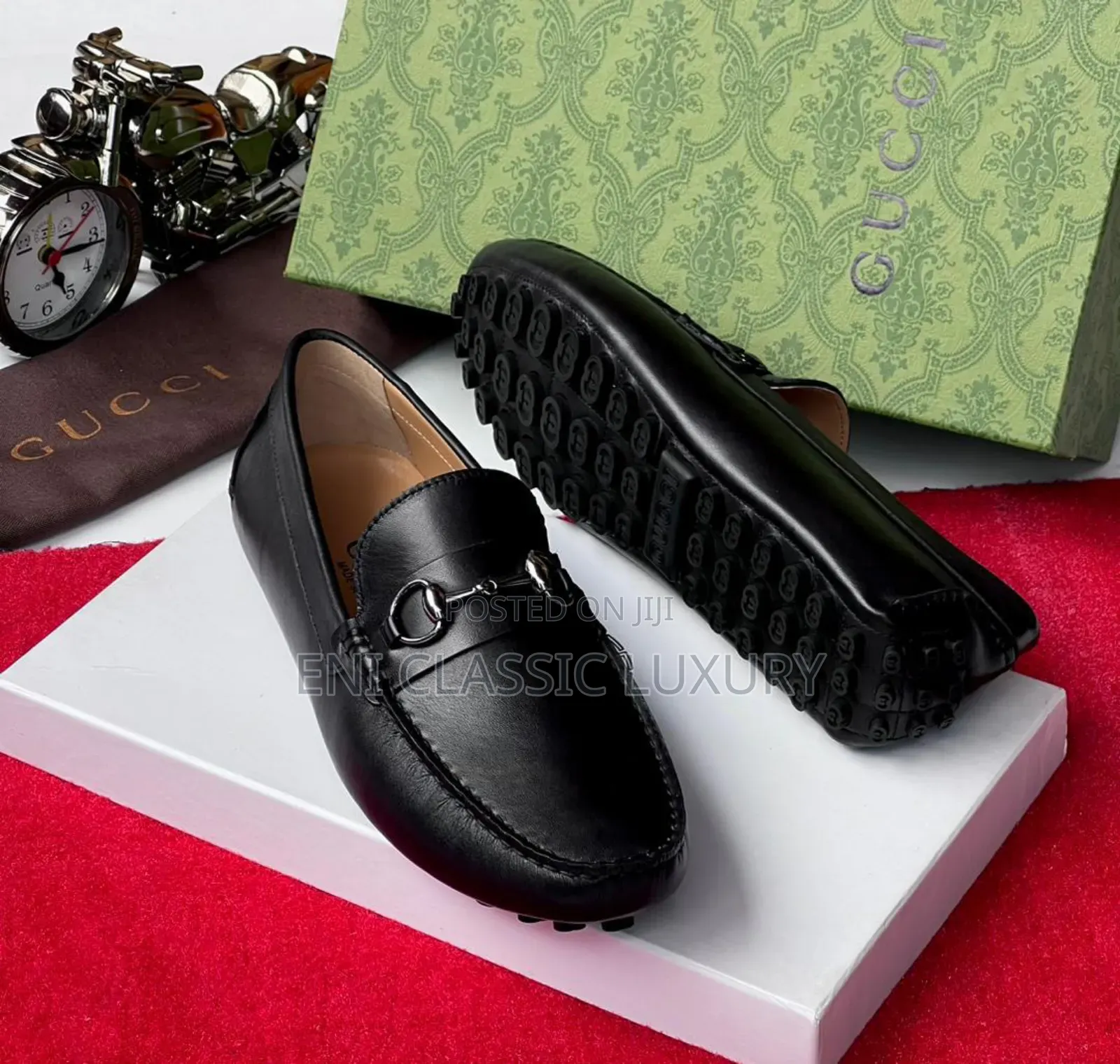Original Luxury Leather Loafers Shoes Collection Gucci Well Banded