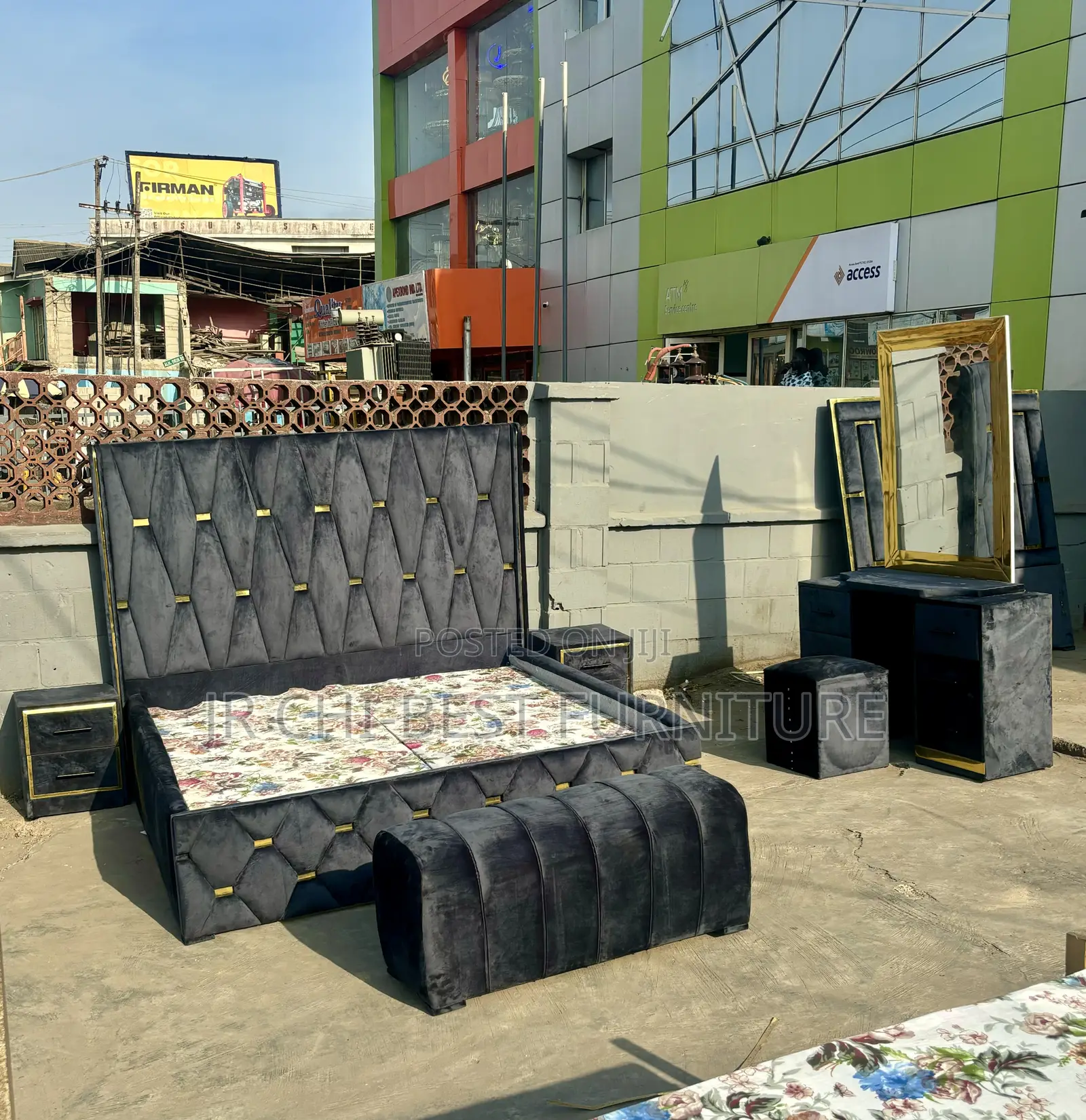 Unbeatable High Quality HDF Wooden 6 by 6 Bedframe Complete Set