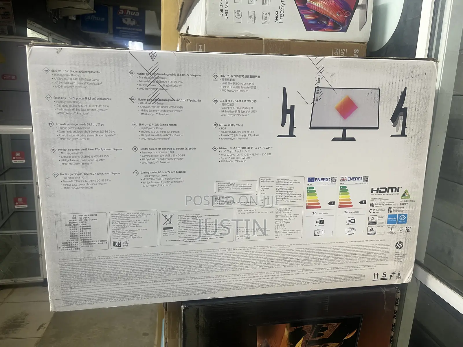Hp Omen 27q (27" ) QHD Ips Gaming Monitor, 1ms Response /165hz Refresh