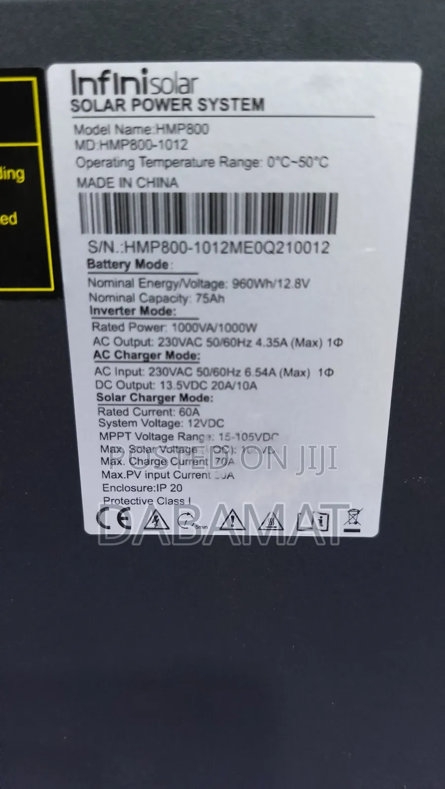 Infini 1000watts Solar Inverter Generator