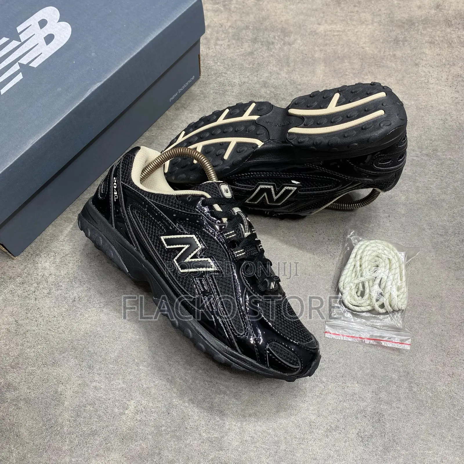 Original New Balance 204l Black Timberwolf Sneakers
