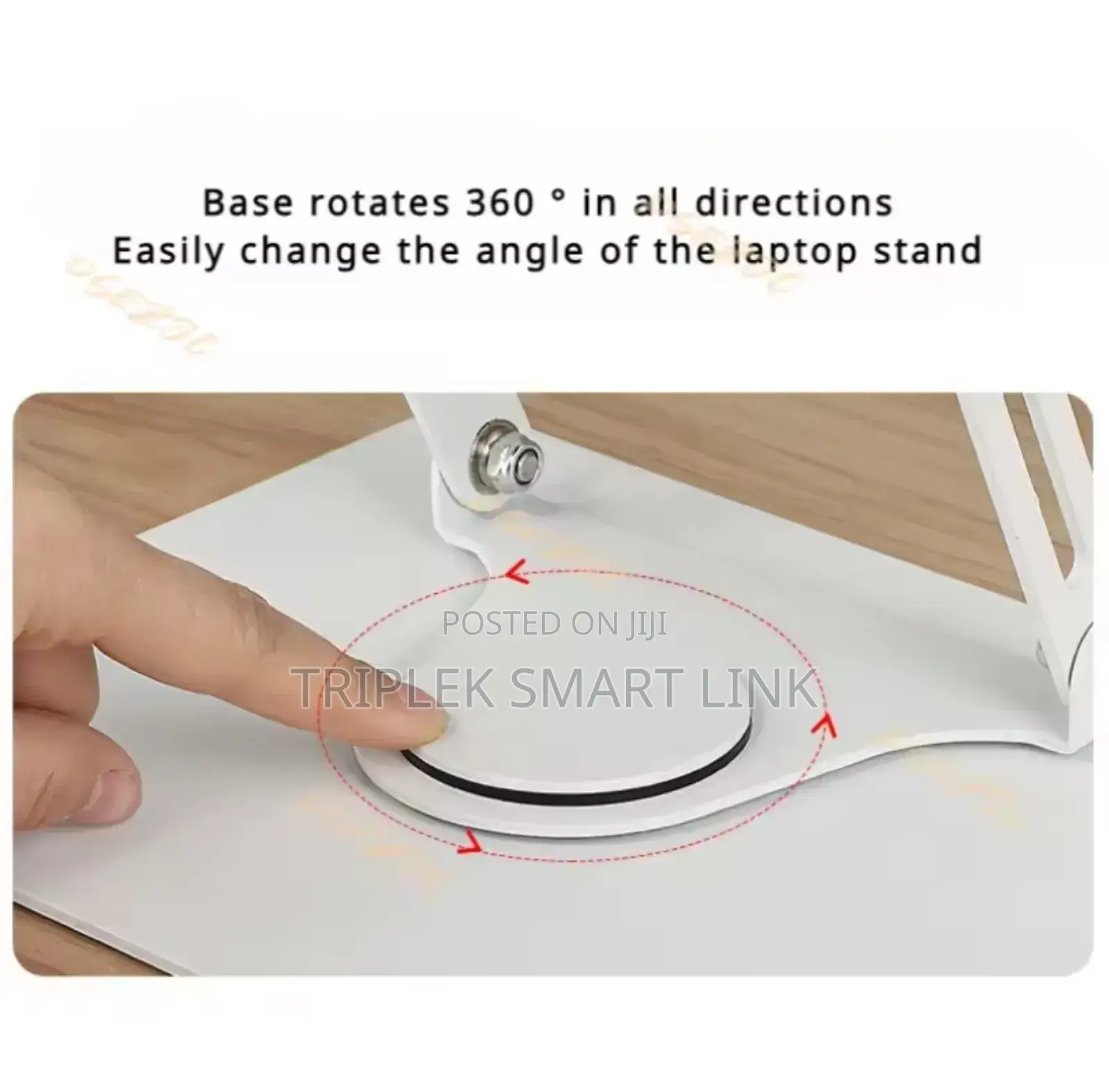 360° Rotating Metal Cooling Fan Laptop Stand Desktop Computer