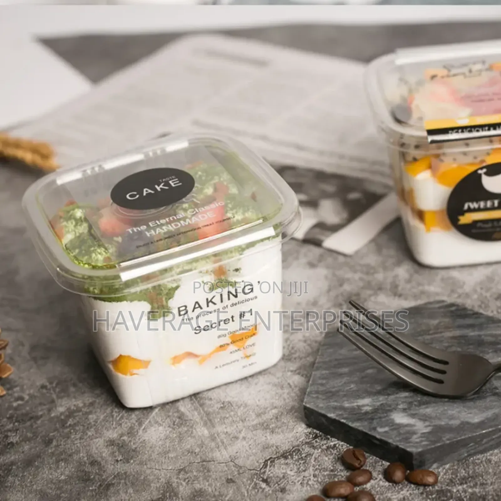 420ml Disposable Mousse Dessert Box With Lid 500 Pces
